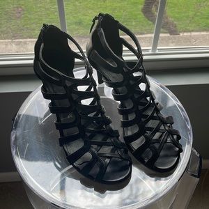 Black Stuart Weitzman Heeled Sandals